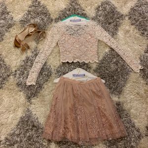 pink nude/ rose gold hoco dress